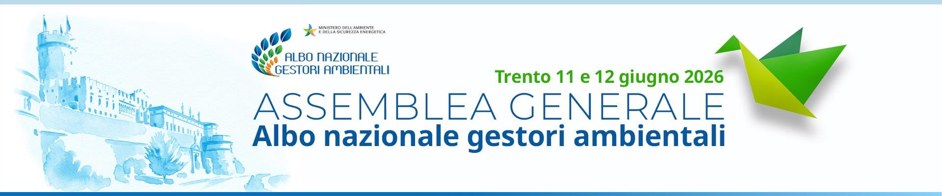 Assemblea generale dell'Albo nazionale gestori ambientali, Trento, 11 e 12 giugno